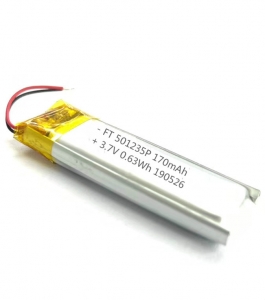 3.7 В 170 мАч Bluetooth-плеер литий-ионный полимерный аккумулятор ft501235p